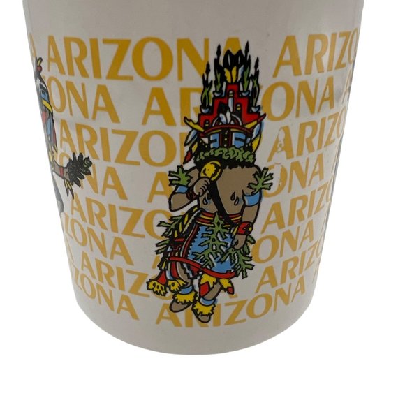 Arizona Coffee Mug Dancing Hopi Native Americans 3.5" Tall Souvenir - Picture 6 of 9